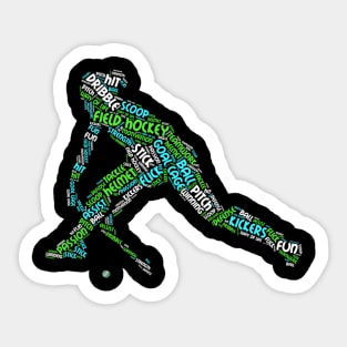 The Love Of Field Hockey Sticker